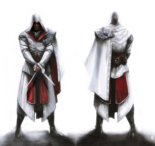 After 13 years, we finally have the E3 version of Ezio's robes in Assassin's  Creed II. With the iconic leather glove and a single leather spaulder, just  like in the E3 2009